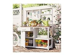 Merax Fir Wood Potting Bench with Hutch -Choose Color