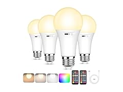 Yochoice 4-Pack Rechargeable Battery Powered Light Bulb