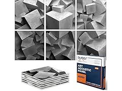 BUBOS 6 Pack Self-Adhesive Acoustic Wall Panels