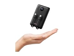 WeeFancy Mini 10000mAh Power Bank Built-In Cables