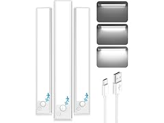 Brightever 12'' Under Cabinet Lights, 2500mAh LED, 3PK