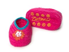 Infant Knit Slipper Socks - Flower