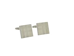 Silver Tone Square Engraved Cufflinks