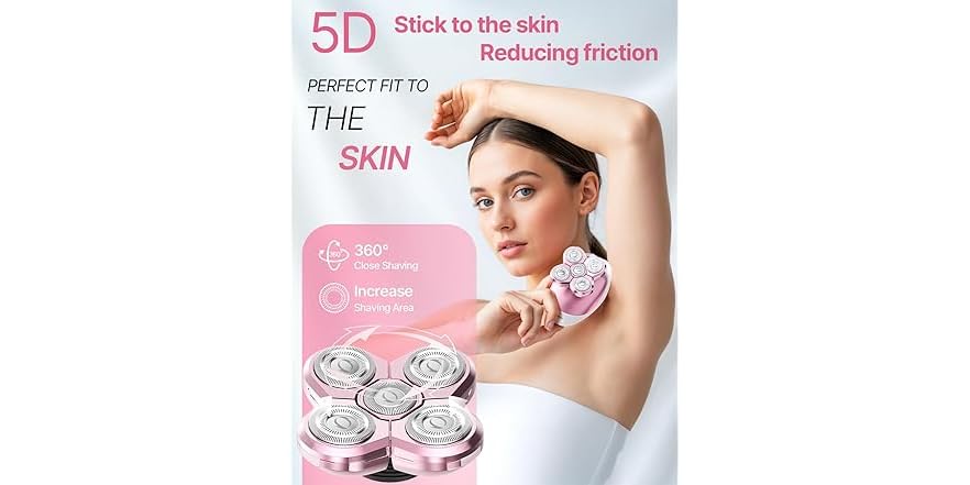 Pink Electirc Razor Womens 5-in-1 Pink Electric Razer