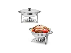 PrecisionAuto 2pcs Commercial-Grade Stackable Chafing Dish - 5QT