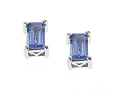 SS Octagon Tanzanite Studs