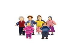 Melissa & Doug Wooden Doll Family - 7 PC