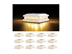 Brightever Solar Post Cap Lights Outdoor 12-Pack
