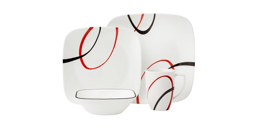 Corelle Square 16-Piece Set - Fine Lines