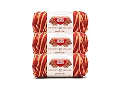 Red Heart All in One Granny Square, 3Pk- Foxy