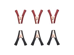  100A Battery Clamps 6Pcs 3Red 3Black