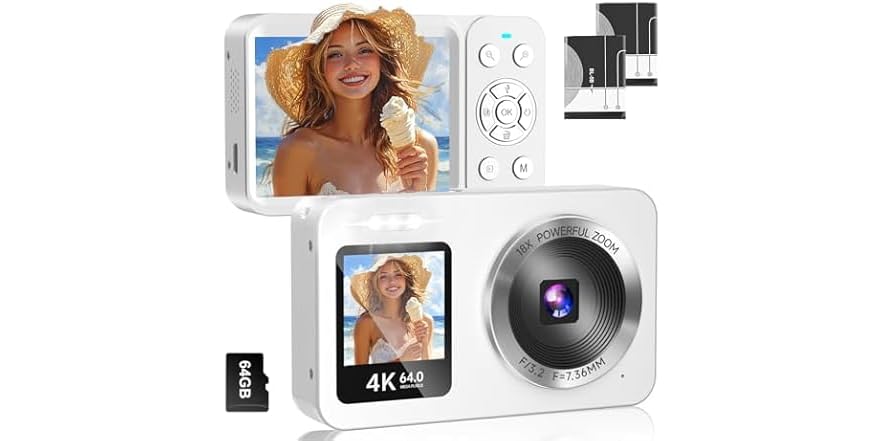 4K 64MP UHD Dual Screens Camera