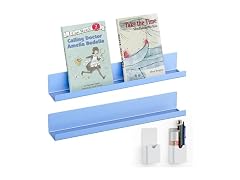 DTUQYX Magnetic Book Shelf for Whiteboard 2-Pack, Blue