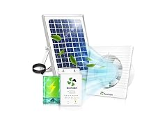 ecoCalm Solar Fan 4" with Adjustable Thermostat