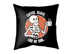 Coffee. Black. Like My Soul. Medium Double Sided Pillow