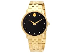 Movado Museum Classic Quartz Diamond Black Watch