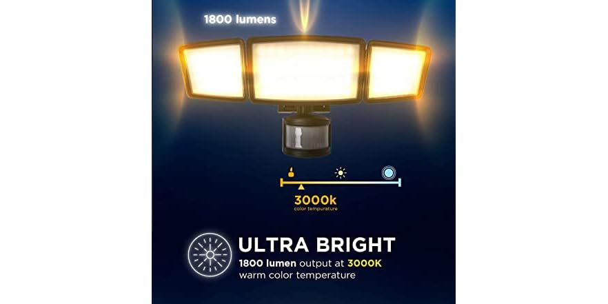 Home Zone Security Motion Sensor LED 3500K Flood Light