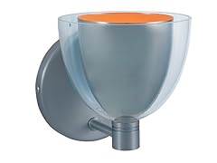 1-Light Satin Nickel/Orange Clear Wall Sconce