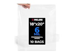 18" x 20" Extra Large Reclosable Plastic Zip Bags, 10 Count