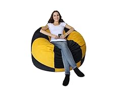 Black and Gold 50" Bean Bag