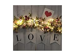 Fielegen 20 LED Rose Flower String Lights - 7.2ft