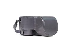 MegaGear Ever Ready Leather Camera Case and Strap (Gray)