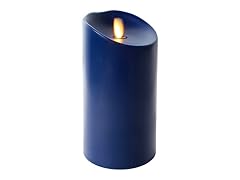 7" Indoor/Outdoor Flameless Candle - Navy Blue