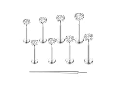 EGUARTE Sliver Threadless Nose Studs