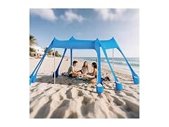 DOLLATE Beach Tent (Sky Blue), 10x10ft