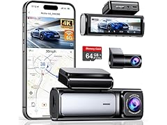 Affver 4K Dash Cam | 3.59" Screen | 64GB DS