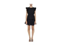 Forever 21  (XL) Clip Dot Lace Ruffled Mini Dress