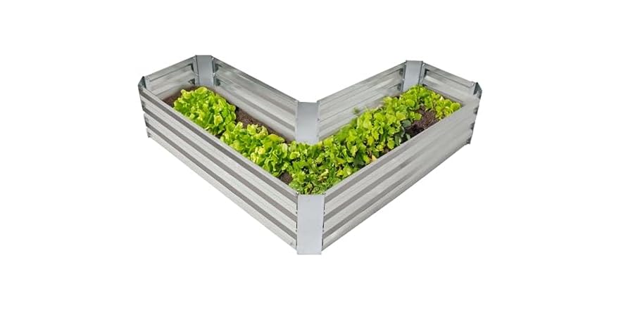 Sunnydaze NPH-533 L-Shape Garden Bed- Choose Color