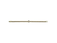 18K Gold Initial Tennis Cuban Bracelet