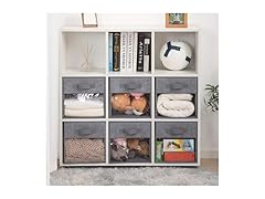 STORAGEIDEAS Storage Cubes13 Inch Cube Storage Bins With Clear Window