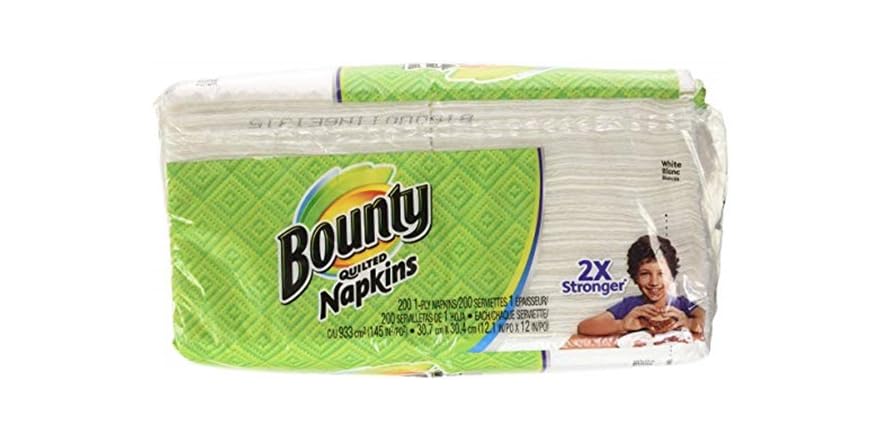 Bounty Quilted Napkins 1 Ply 200 Pack