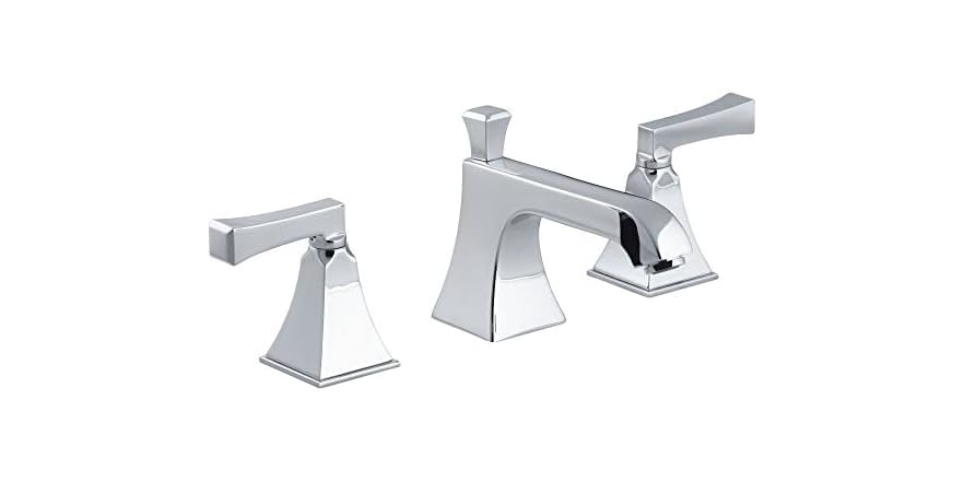 Kohler K-454-4V-CP Memoirs Stately Widespread Bathroom Faucet, Polished Chrome