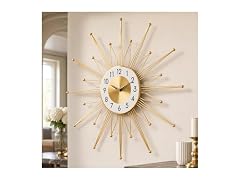 Zaptex Large Gold Wall Clock, 24 Inch
