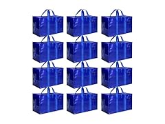 HealSmart 12 Pack Large Moving Bags Blue