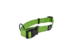 Hamilton Adjustable Waterproof Dog Collar, Lime Green Md/Lg