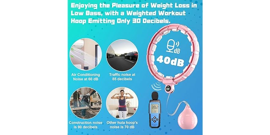 Smart Weighted Workout Hoop With Ruler