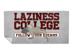 Laziness College Beach Towel