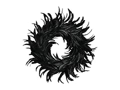 18 inch Black Feather Garland
