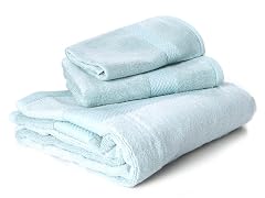 Bamboo Viscose 3-pc Towel Set - Sky Blue