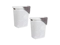Mind Reader 50L Slim Laundry Hamper 2pk