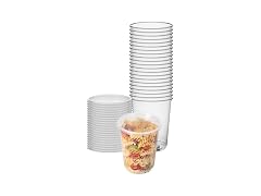 Restaurantware 32 oz Clear Plastic To Go Deli Container, 50 Pack
