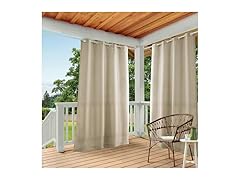 Cabana Taupe In/Outdoor Curtain 2Pk, 54"x108"