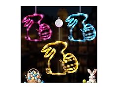 Easter Window Lights Hanging Bunny