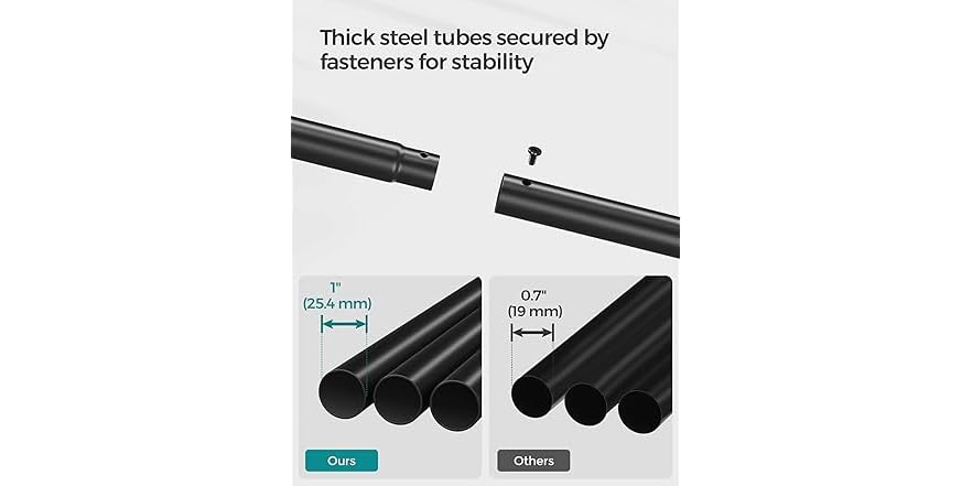 Rod Racks For 2 Inch Receiver SONGMICS Double-Rod Rack, 39.4