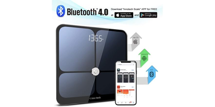 Innotech Smart BluetoothBody Fat Scale (Open Box)