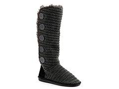 MUK LUKS ® Malena Crotchet Button Up Boot, Grey